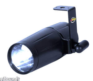 The American DJ Pinspot LED is a simple small LED Pin Spot. The Pinspot LED is light weight and compact which makes it a great piece for mobile DJ's, architectural lighting, or lighting effect.