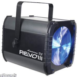 Sound-activated and mountable the American DJ Revo III ups the ante on the Revo series effects.  392 LEDs provide RGB and White color clusters for a huge amount of color variations.  Low power consumption and high light output makes the Revo III a keep for any pro lighting setup. 