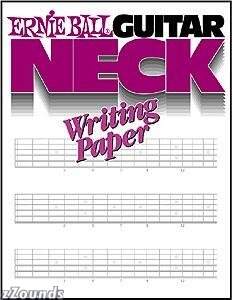 Ernie Ball Guitar Neck Writing Paper Book