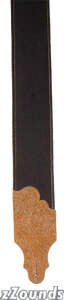 Franklin 3-inch Tooled Leather Guitar Strap