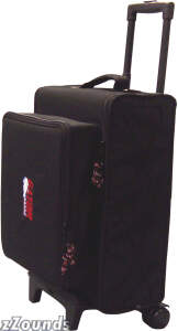 Gator GRBW3U+6W Rolling 3U Rack/Wireless Microphone Bag