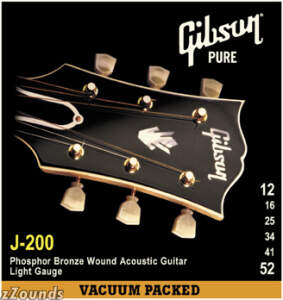 Gibson J200 Phosphor Bronze Acoustic Guitar Strings