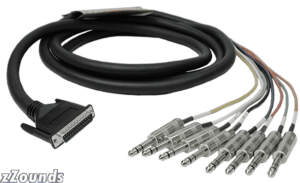 Hosa DTP800 Multi-Track Snake Cable (8 Stereo 1/4 inch TRS to 25 Pin D-Sub)