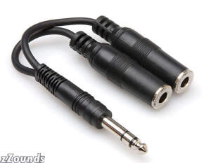 Hosa Y Cable - 6 inch (Stereo 1/4 inch Phone Male to 2 Mono 1/4 inch Phone Female)  (Model YPP117)