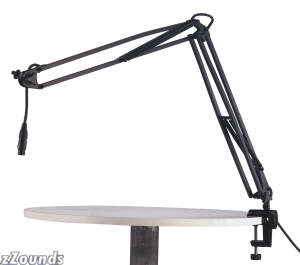 K&M 23850 Broadcast Microphone Desk Arm and Clamp