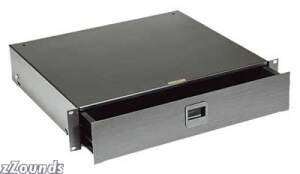 Middle Atlantic 3 Space (5 1/4 in.) Rack Drawer, Black Brushed Finish