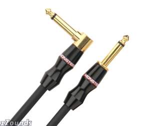 Monster Rock Bass Cable with 1 Angled and 1 Straight Plug