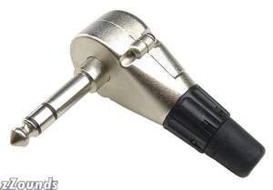 Neutrik NP3RC Male TRS Stereo Right Angle 1/4 in. Connector
