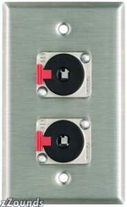 Pro Co Wall Plate with Dual Female 1/4-inch TRS (Model WP1007)