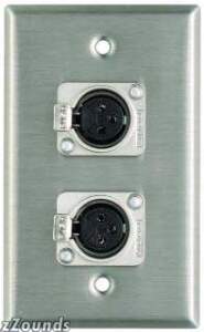 Pro Co Wall Plate with Dual Female XLR (Model WP1013)