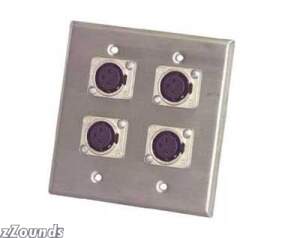 Pro Co Double Wall Plate with 4 Female XLR (Model WP2035)