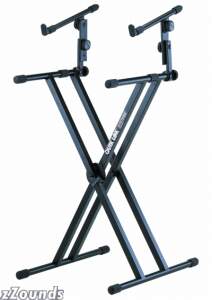 QuikLok QL642 Pro Series Heavy-Duty X Keyboard Stand with Tilt-Adjustable 2nd Tier
