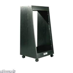 RaXXess 18-Space Slant Economy Rack - Black Oak