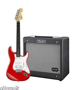 Squier Stop Dreaming Start Playing Affinity Strat HSS Electric Guitar Package with G-DEC