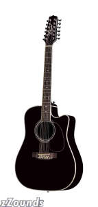 Takamine EF381SC 12-String Dreadnought Cutaway Acoustic-Electric Guitar (with Case)