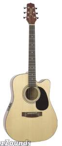 Jasmine by Takamine ES45C Dreadnought Cutaway Acoustic-Electric Guitar