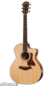 Taylor 114CE Grand Auditorium Cutaway Acoustic-Electric Guitar (with Gig Bag)