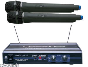VocoPro UHF3200 Dual Handheld Wireless Microphone System