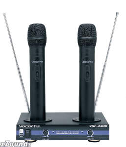 VocoPro VHF3300 Dual Rechargable Handheld Wireless Microphone System