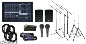Yamaha and JBL Powered PA System