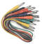 Hosa CPP-Series Patchbay Cables - 1.5 feet (1/4 inch Phone to 1/4 inch Phone x 8) (Model CPP845)