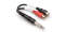 Hosa Y Cable - 6 inch (Stereo 1/4 inch Phone Male to 2 RCA Female) (Model YPR102) coupon