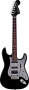 Squier Black and Chrome Fat Strat Electric Guitar