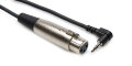 Hosa XVM Female XLR to Right-Angle TRS 1/8" Cable