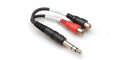 Hosa Y Cable (Stereo 1/4" TRS Male to RCA Female x 2)
