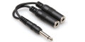 Hosa Y Cable (1/4" TS Male to Female 1/4" TS x 2)