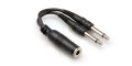 Hosa YPP-106 1/4" TS Female to Dual 1/4" TS Y Adapter Cable