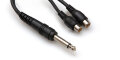 Hosa Y Cable (Mono 1/4-inch TS Male to RCA Female x 2)