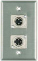 Pro Co WP1008 Wall Plate with Dual Male XLR