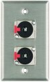 Pro Co WP1007 Wall Plate with Dual Female 1/4" TRS