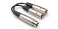 Hosa Y YXM121 XLR Female to Dual XLR Male Cable