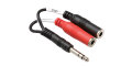 Hosa YP117 Y-Cable (Male 1/4" TRS to Female 1/4" TS x 2)