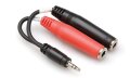 Hosa YMP-137 Male TRS 1/8" to Dual Female TS 1/4" Stereo Breakout Cable