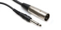 Hosa Male TS 1/4" to XLR Male Unbalanced Interconnect Cable