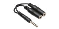 Hosa YPP118 Single 1/4" TRS To Dual 1/4" TRS Female Y-Cable