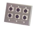 Pro Co WP3002 Triple Wall Plate with 6 Female XLR