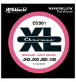 D'Addario ECB81 Chromes Flatwound Bass Strings (Regular Light, Long Scale)