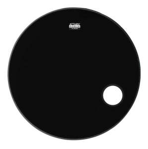 Attack No Overtone Ported Black Bass Drumhead