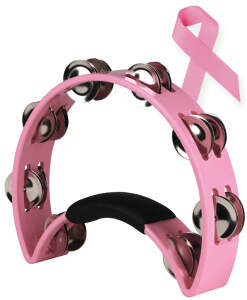 Rhythm Tech 1060 True Colors Tambourine Limited Edition for Breast Cancer Awareness