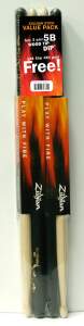 Zildjian Dip Series 5B Drumsticks
