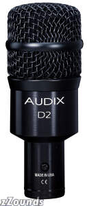 Audix D2 Dynamic Hypercardioid Instrument Microphone