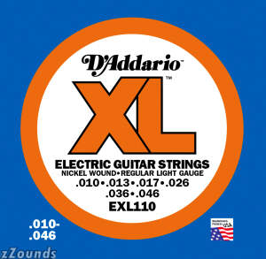 D'Addario EXL110 XL Electric Guitar Strings (Regular Light, 10-46)
