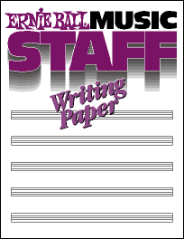 Ernie Ball Music Staff Writing Paper Book