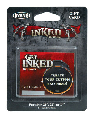 Evans Inked Drumhead Card