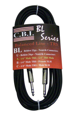 CBI 1/4 in. TRS Cable