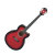 Transparent Red Sunburst